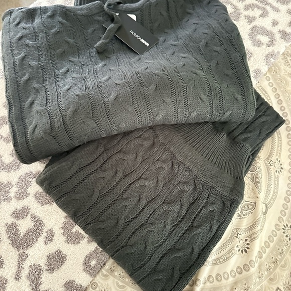 Fashion Nova Gray Cable Knit Jumpsuit - Picture 1 of 3